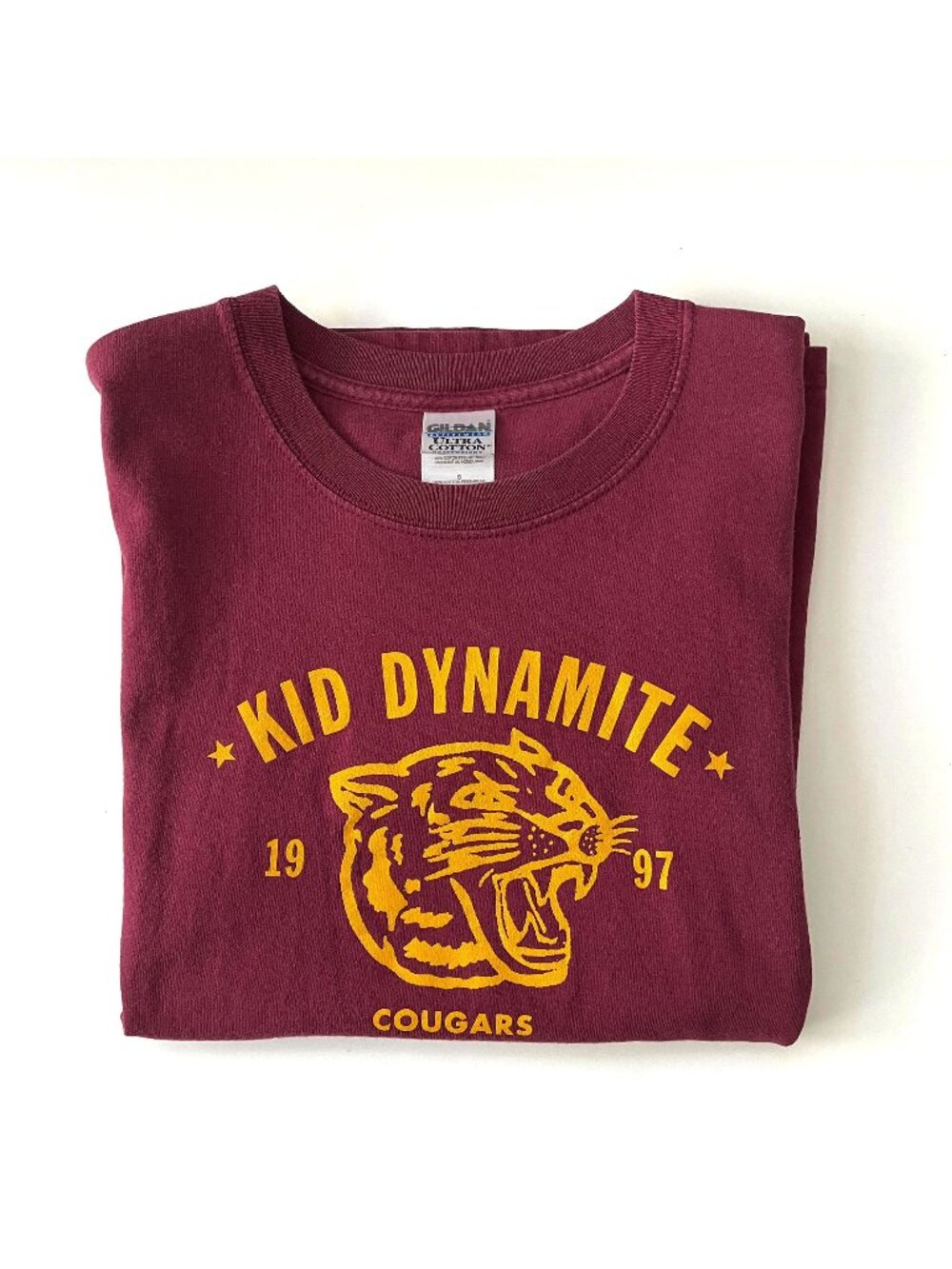 Kid Dynamite S Maroon Philly Based Hardcore Band Original T-Shirt Cougars 1997